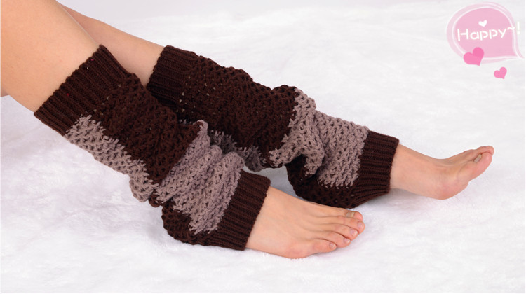 Hollow Out Knitting Leg Warmers,Knit Knee Socks Boot Cotton Thigh High Socks ...